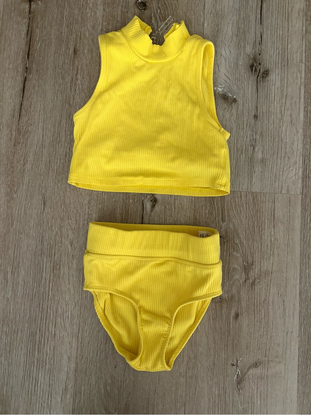Tiger Friday Yellow Ribbed Two-Piece child large